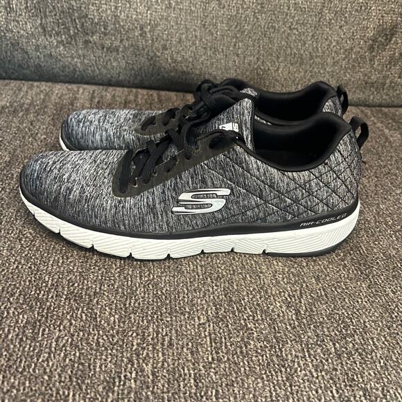Skechers Flex Advantage 3.0 Running Shoes Mens Sz 9 Black Canvas Sporty Athletic main image 10